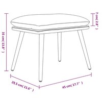 Voetenbank 45x29,5x35 cm fluweel roze 6