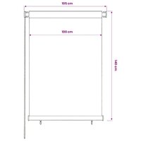 Rolgordijn voor buiten 105(B)x140(H) cm HDPE blauw 6
