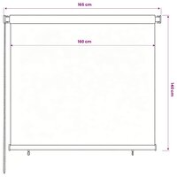 Rolgordijn voor buiten 165(B)x140(H) cm HDPE blauw 6
