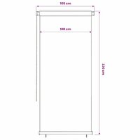 Rolgordijn voor buiten 65(B)x230(H) cm HDPE blauw 6
