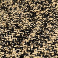 Vloerkleed handgemaakt 150 cm jute zwart en naturel 4