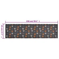 Keukenmat wasbaar potenprint 45x150 cm fluweel 5