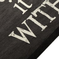 Keukenmat wasbaar kopjeprint 45x150 cm fluweel zwart 3