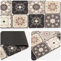 Keukenmat Grijs-beige moza&iuml;ek 150 x 45 cm 3