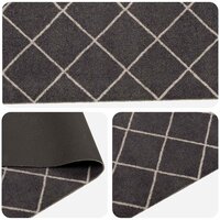 Keukenmat Antraciet geruit 150 x 45 cm 100% Polyamide 3