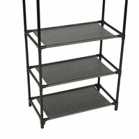 Kledingrek 55x28,5x175 cm staal en ongeweven stof zwart 5