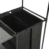 Kledingrek 87x44x158 cm staal en ongeweven stof zwart 3