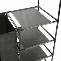 Kledingrek 87x44x158 cm staal en ongeweven stof zwart 4