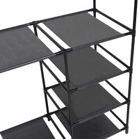 Kledingrek 87x44x158 cm staal en nonwoven stof zwart 3