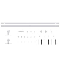 Ophangset voor minischuifdeur 200 cm koolstofstaal wit 4