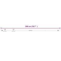 Ophangset voor minischuifdeur 200 cm koolstofstaal wit 6