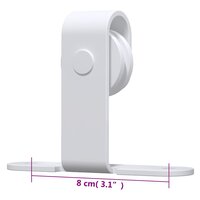 Ophangset voor minischuifdeur 200 cm koolstofstaal wit 7
