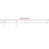 Beslagset voor schuifdeur 200 cm staal wit 7