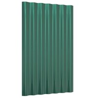 Dakpanelen 36 st 60x36 cm gegalvaniseerd staal groen 3