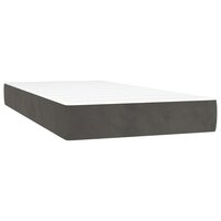 Pocketveringmatras medium 80x200x20 cm fluweel donkergrijs 2
