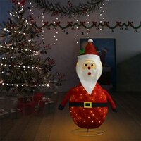 Decoratieve kerstman LED luxe stof 120 cm 3