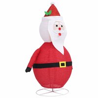 Decoratieve kerstman LED luxe stof 120 cm 6