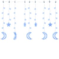 Lichtslinger ster en maan afstandsbediening 138 LED&amp;apos;s blauw 2