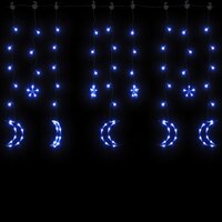 Lichtslinger ster en maan afstandsbediening 138 LED&amp;apos;s blauw 4