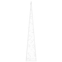 Lichtkegel decoratief LED 90 cm acryl koudwit 6