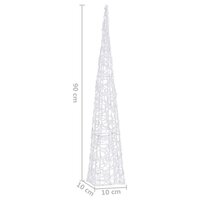Lichtkegel decoratief LED 90 cm acryl koudwit 9