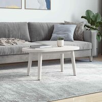 Tafelblad ovaal 70x35x2,5 cm massief grenenhout wit 2