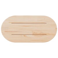 Tafelblad ovaal 70x35x2,5 cm massief grenenhout wit 4