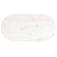 Tafelblad ovaal 70x35x2,5 cm massief grenenhout wit 5