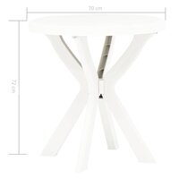 Bistrotafel &Oslash;70 cm kunststof wit 5