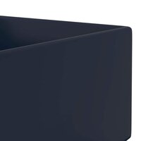Wastafel met overloop keramiek donkerblauw 5