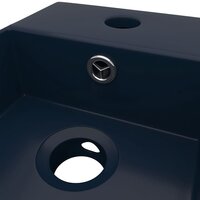 Wastafel met overloop keramiek donkerblauw 6
