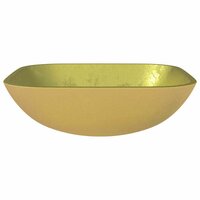 Wasbak 42x42x14 cm glas goudkleurig 3