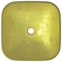 Wasbak 42x42x14 cm glas goudkleurig 4