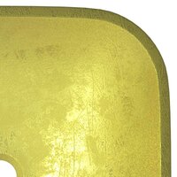 Wasbak 42x42x14 cm glas goudkleurig 5