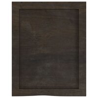 Wastafelblad 40x50x(2-4) cm behandeld massief hout donkerbruin 4