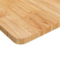 Wastafelblad 80x40x2,5cm behandeld massief hout lichtbruin 3