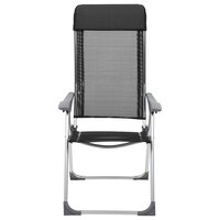 Campingstoelen inklapbaar aluminium zwart 4 st 3