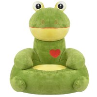 Pluche kinderstoel kikker groen 2