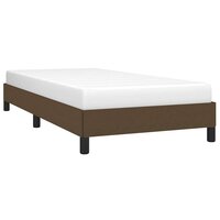Bedframe zonder matras 90x190 cm stof donkerbruin 3