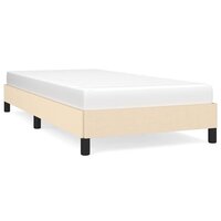 Bedframe zonder matras 100x200 cm stof cr&egrave;mekleurig 2