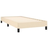 Bedframe zonder matras 100x200 cm stof cr&egrave;mekleurig 4
