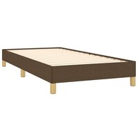 Bedframe zonder matras 100x200 cm stof donkerbruin 4