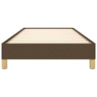 Bedframe zonder matras 100x200 cm stof donkerbruin 5