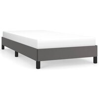 Bedframe kunstleer grijs 100x200 cm 2