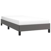 Bedframe kunstleer grijs 100x200 cm 3