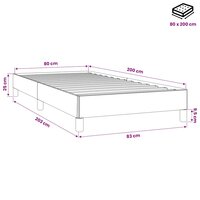 Bedframe fluweel roze 80x200 cm 9