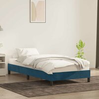 Bedframe zonder matras 80x210 cm fluweel donkerblauw 3