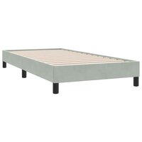Bedframe zonder matras 100x210 cm fluweel lichtgrijs 2