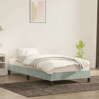 Bedframe zonder matras 100x210 cm fluweel lichtgrijs 3