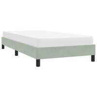 Bedframe zonder matras 100x210 cm fluweel lichtgrijs 4